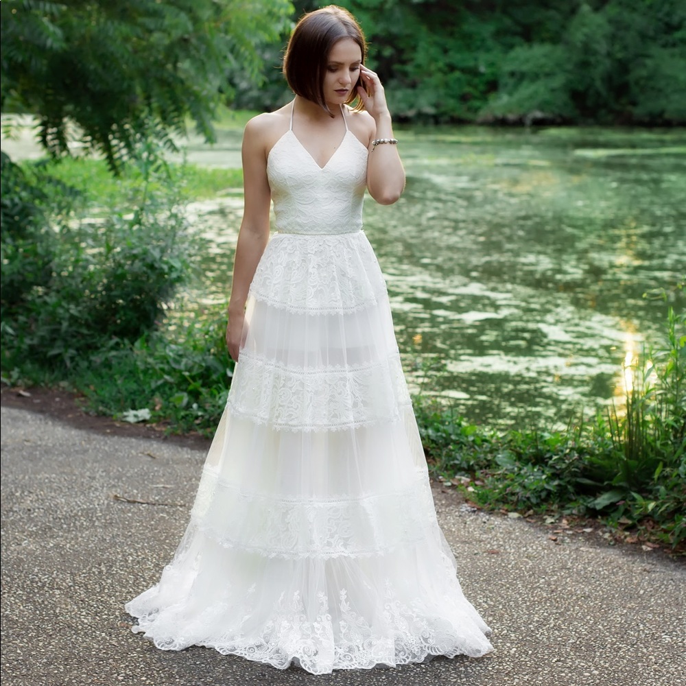 Boho style wedding gown by Anastasia Couture - Picture 3 of 4